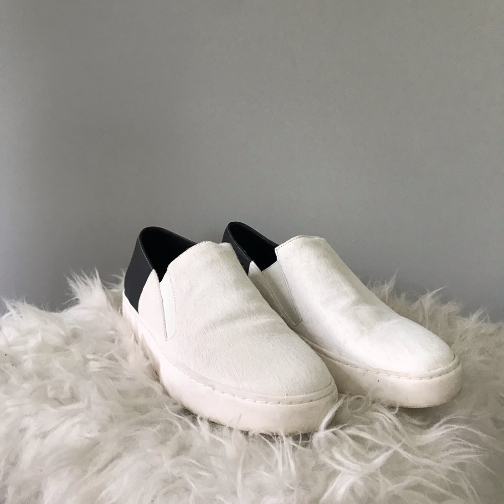 Freepeople sneakers with cow hair on the front